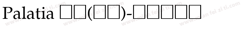 Palatia 粗体(西方)字体转换